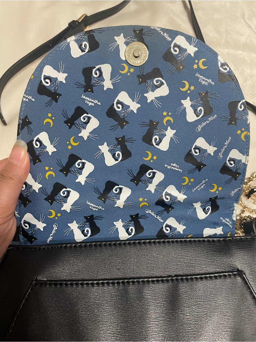 Samantha Vega Sailor Moon Luna Cat Black Cat Crossbody Bag Purse - Picture 5 of 10